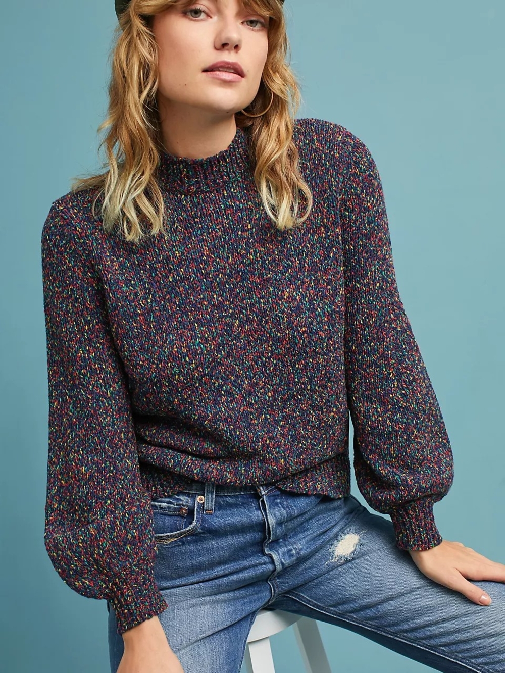 Anthropologie Seen Worn Kept Confetti Pullover Size S